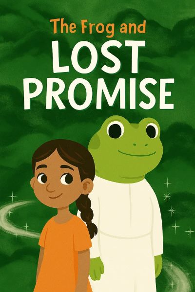 The Frog and Lost Promise book cover with a girl and a frog.