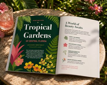 Tropical gardens editorial illustration