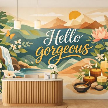 Spa mural, wellness mural
