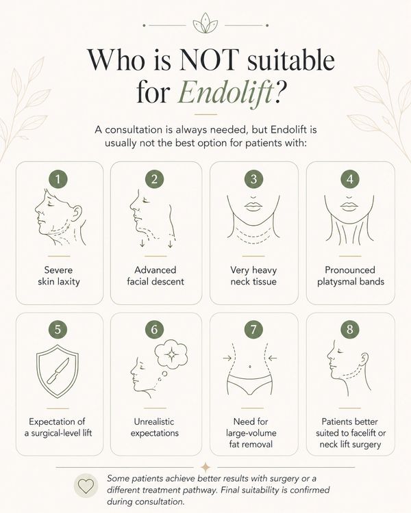 Who is not suitable for Endolift treatment