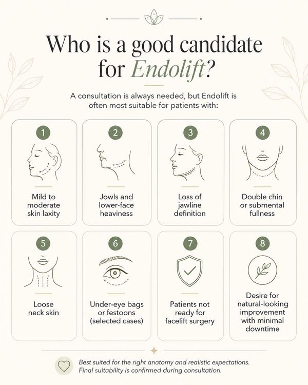 Who is a good candidate for Endolift laser treatment in London