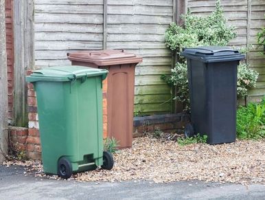 wheelie bins