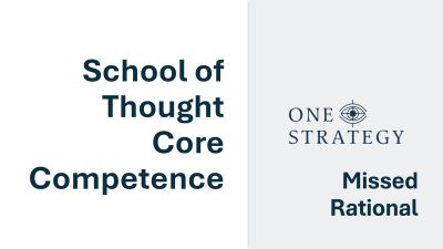 School of Thought Core Competence - One Strategy Vision.