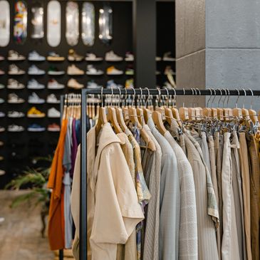 Photo by MART  PRODUCTION: https://www.pexels.com/photo/clothes-hanged-on-clothes-hanger-7667437/