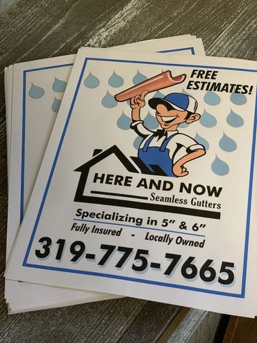 Here And Now Seamless Gutters Cardstock Flyer