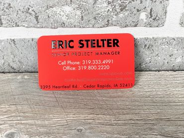 Superior Pros. In Cedar Rapids, Iowa. Rounded Corners with Soft-Touch Matte Finish and Embossed Text