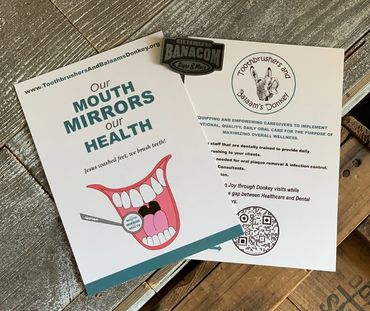 Toothbrusher's & Balaam's Donkey Gloss Printed Post Card Style Flyer