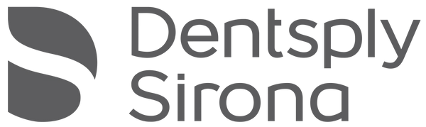 Dentsply Sirona company logo in gray.