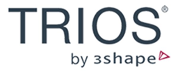 Logo of TRIOS by 3Shape, a dental technology brand.