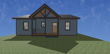 great porch, exposed beams