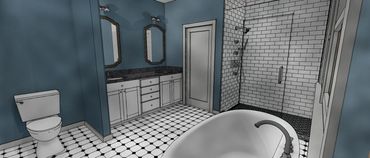 luxurious master bath, walk in tiled shower, peaceful soaking tub