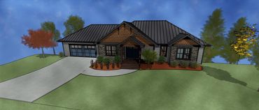 beautiful mountain view, ample space for guests, great curb appeal, stone and shakes on the front, d