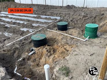 Septic riser upgrade installed to bring septic tank lid to ground level