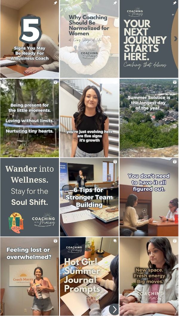 instagram grid, content creation, social media management