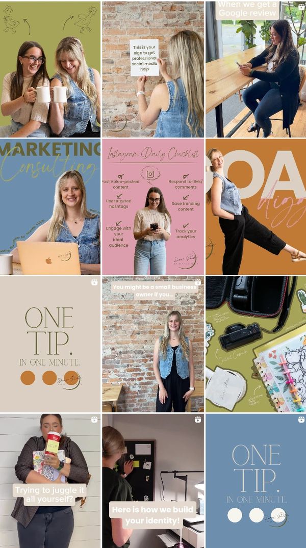 instagram grid, content creation, social media management