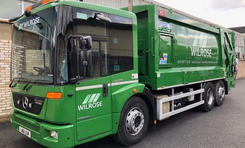 About Us - Wilrose Environmental Ltd.  Dustcart fleet for commercial waste collection.