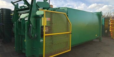 green waste compactor skip.