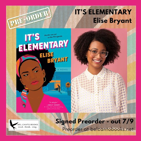 Elise Bryant author photo and It’s Elementary book cover