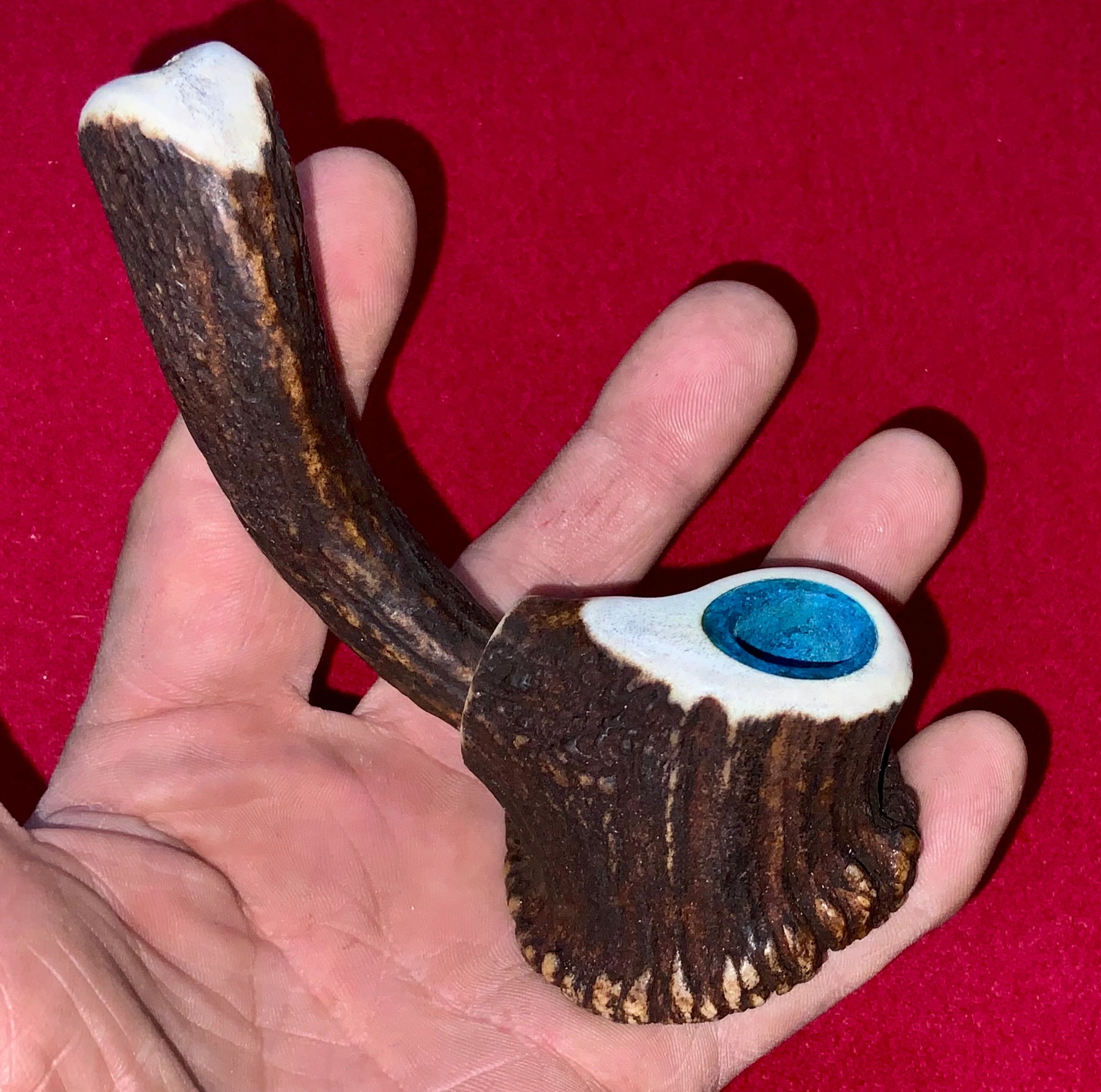 European Fallow Deer Antler Pipe