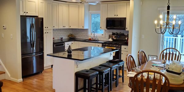Kitchen renovation and wood floor installation