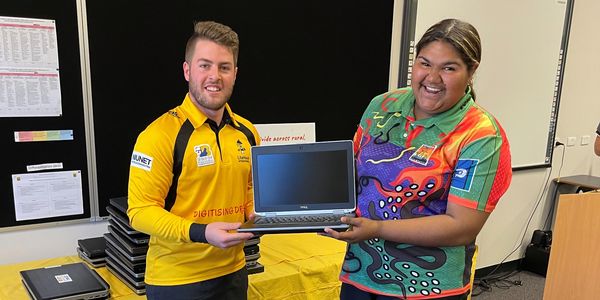 LiteHaus International donates laptop to First Nations Students.