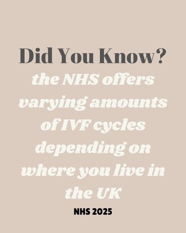 NHS offers varying IVF cycles depending on UK location.