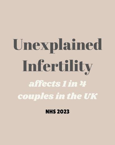 Unexplained infertility affects 1 in 4 couples in the UK, NHS 2023.