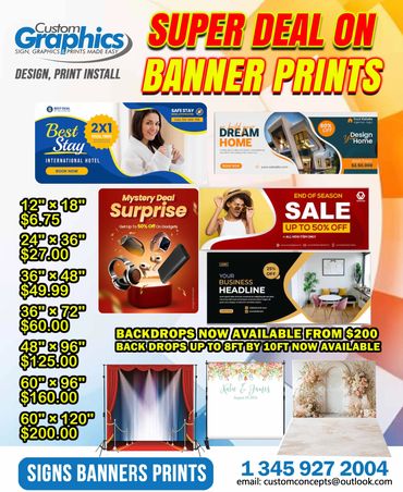Get vibrant and weather-proof vinyl banners printed with UV-resistant inks that refuse to fade. Perf
