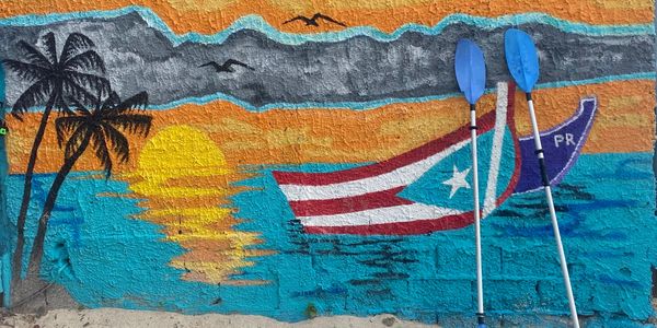 Mural at Playa Buye in Cabo Rojo, Puerto Rico. 
