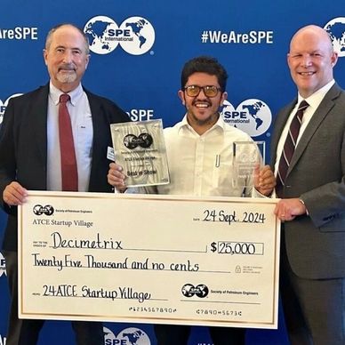 SPE 24ATCE Startup Village Decimetrix Winner Alejandro Zotti Oliver Houze and