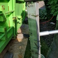 Debris clean up after roofing job.