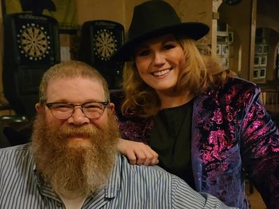 Kevin and Sunny pictured together at Martha's Midway Tavern in Mishawaka, IN