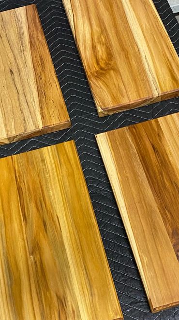 Reclaimed Plantation teak from the transportation industry made into beautiful cutting boards.