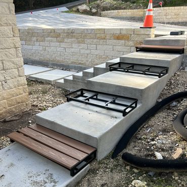 Custom Metal and Wood Steps by WP Welding Central Texas