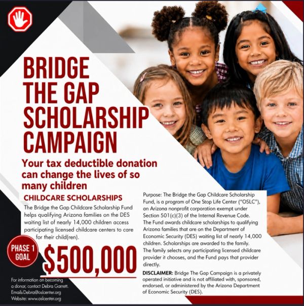 Bridge the Gap Scholarship campaign helping families afford childcare.