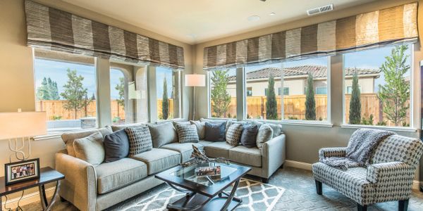 Image of Anlin windows installed in a family room.