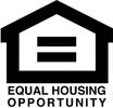 Equal Housing Opportunity logo in black and white.