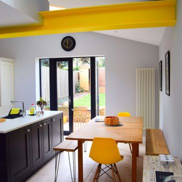 A modern kitchen interior design