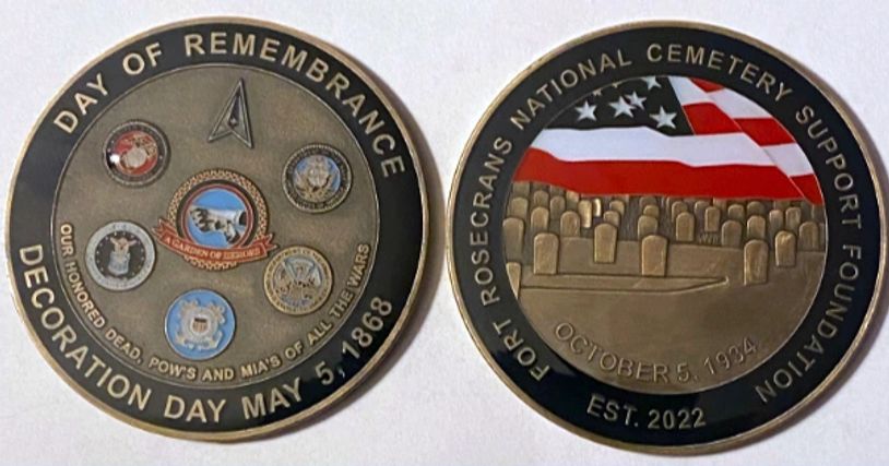 Two sides of commemorative coin.