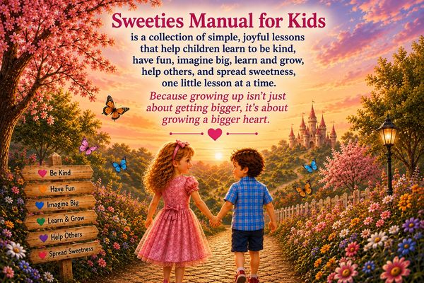 Sweeties boy and girl representing imagination, adventure, and the wonderful journey of growing up.