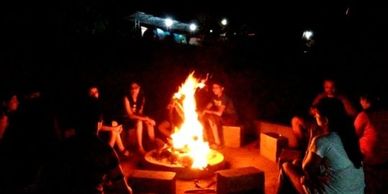 Camp fire at dandeli jungle resort