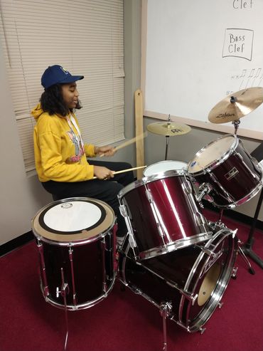 Girls rock at the Post Road Music Academy.