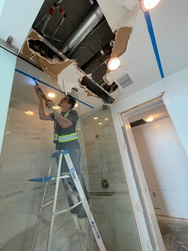 Cutting Out Wet Drywall