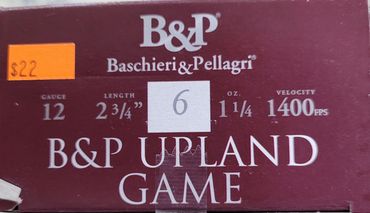 B&P 12GA #6 UPLAND GAME NICKEL PLATED $22