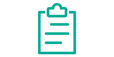 An outline of a clipboard.