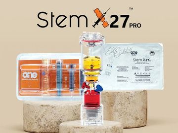 StemX27 Pro water test kit with reagents and instructions.