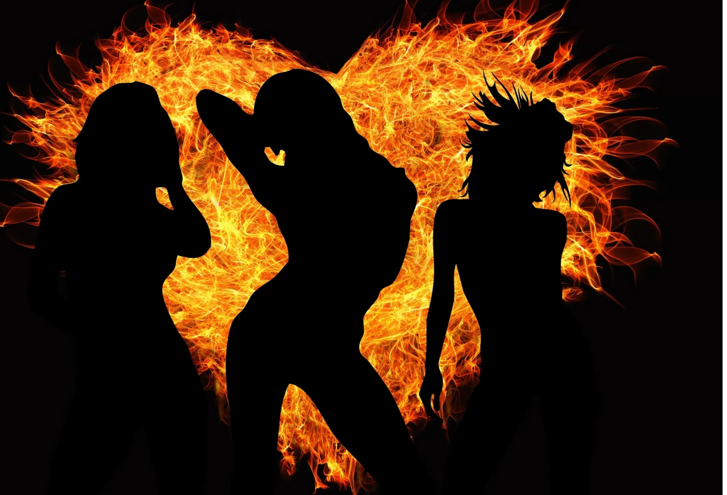 strippers with flames