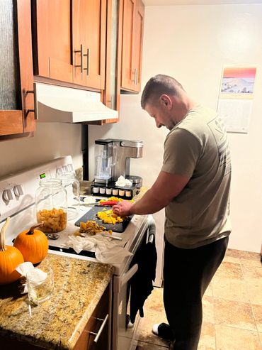 Richard prepping adjuncts for secondary