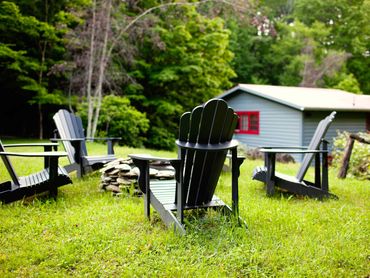 outdoor seating in Adirondack Chairs in Valle Crucis, NC