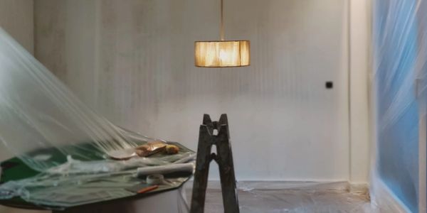 pared preparada para pintar